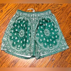 Bravest Studios Green Paisley shorts XXL